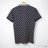 GG Stretch Cotton Polo Shirt Navy - Photo 4