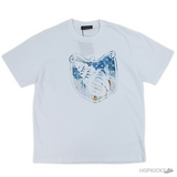 LV Sea Shell Badge Printed White T-Shirt (Imported Premium Finish) - Photo 1