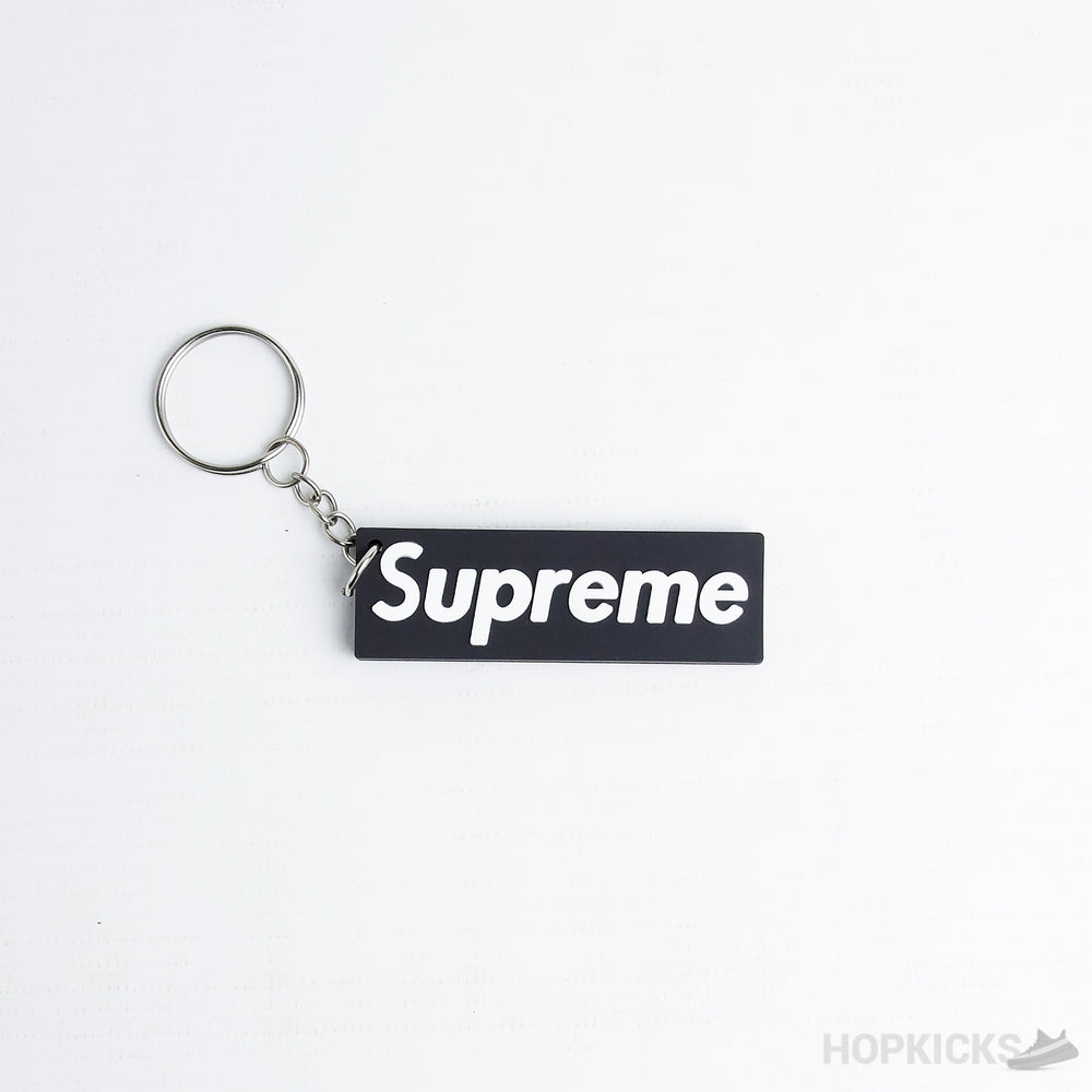 Supreme Black Logo Keychain