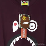 Bape Shark Face Maroon T-Shirt - Photo 3