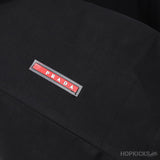 Prada Triangle Logo Black Polo Shirt - Photo 4