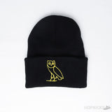 OVO Classic Owl Cuffless Beanie Black (Slight Defect) - Photo 1