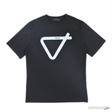 Prada Strip Triangle Printed Black T-Shirts (Imported Premium Finish) - Photo 1