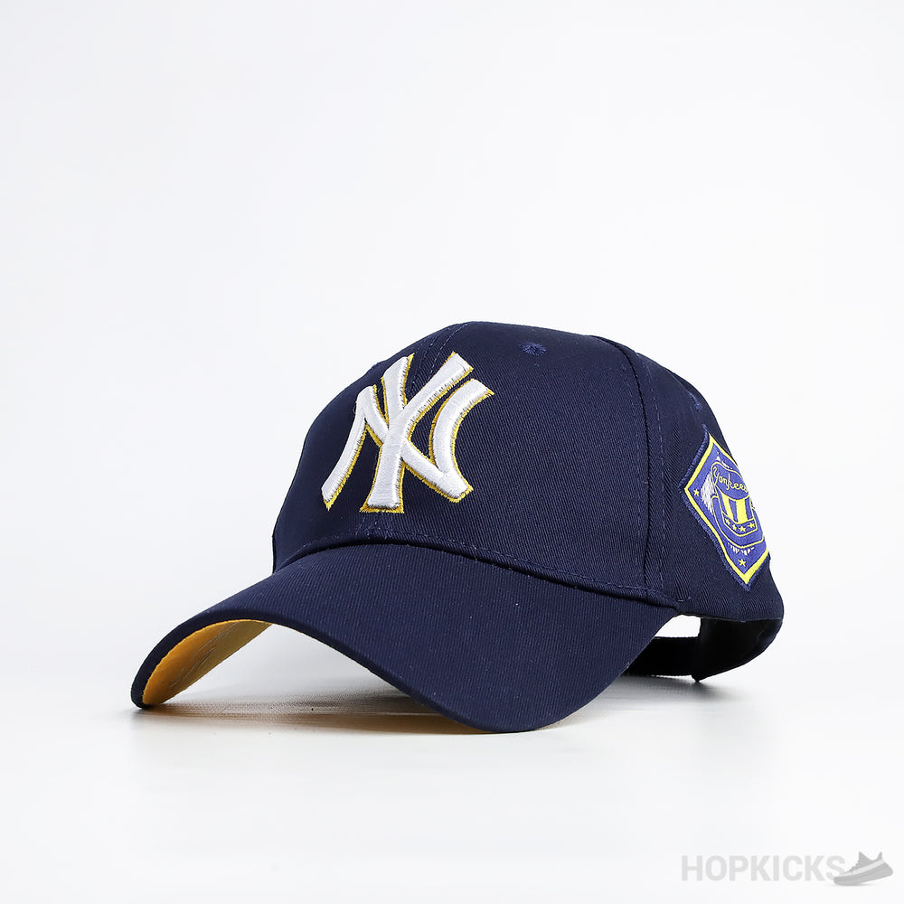 NY New Era White Logo Navy Cap