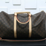 LV Keepall Bandoulière Travel Bag Brown - Photo 7