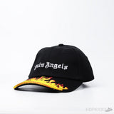 Palm Angels Jacquard Flames Logo Cap Black - Photo 1