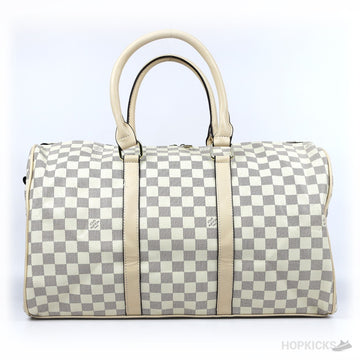 LV N48223 Damier Azur Keepall Bandouliere 45 Boston Bag (Premium Batch)