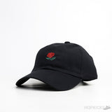 Rose Embroided Logo Black Cap - Photo 1