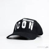 Dsquared2 Icon Paint Drip Black Cap - Photo 1