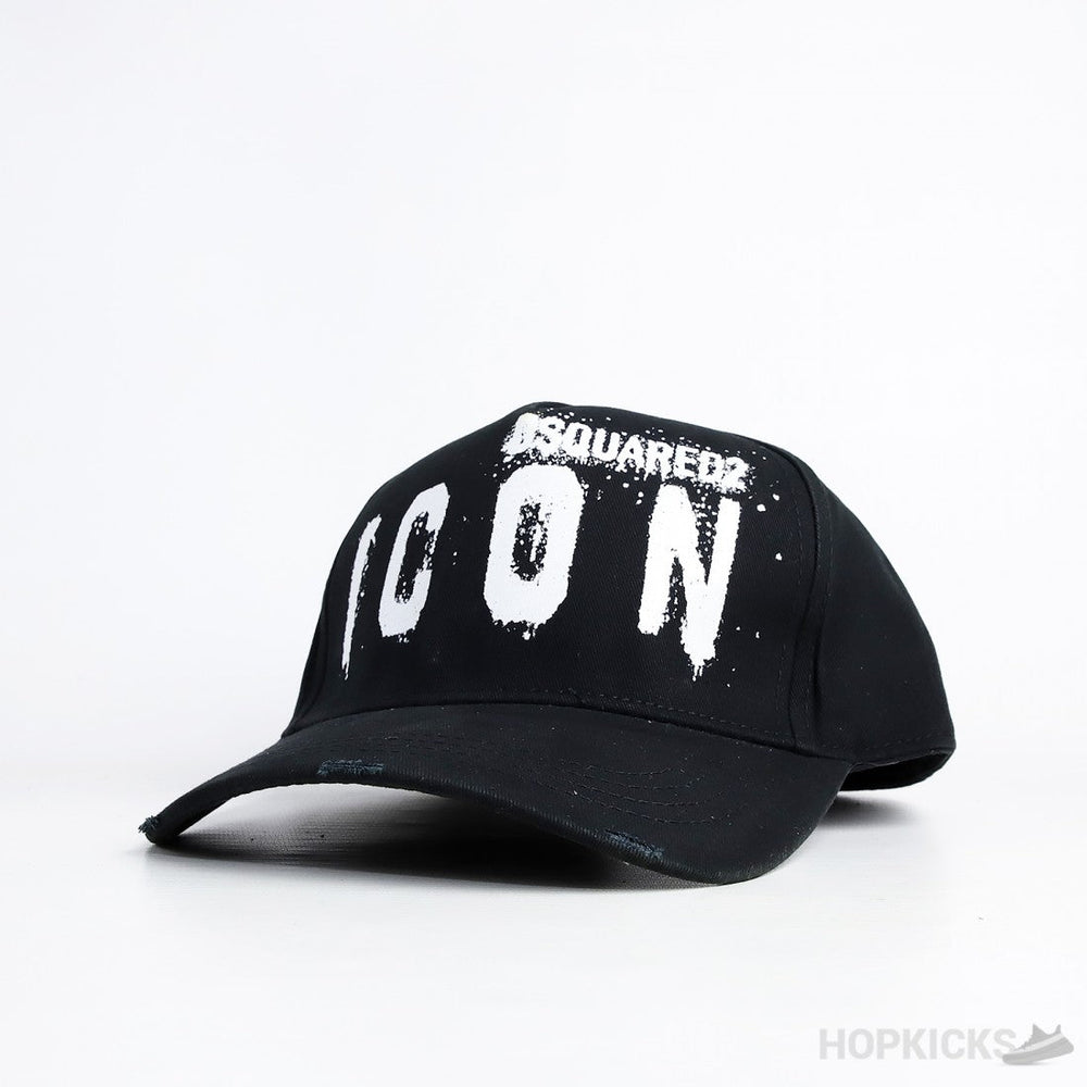 Dsquared2 Icon Paint Drip Black Cap