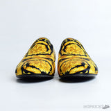 Versace Barocco Print Silk Slippers - Photo 8