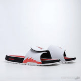 Air Jordan Hydro 5 Retro White Fire Red Slides - Photo 13