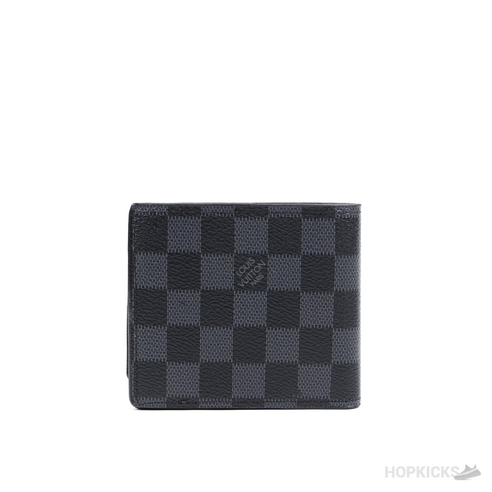 Louis Vuitton Black Bifold Wallet in the Damier Ebene pattern