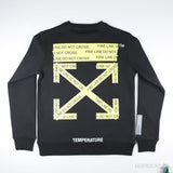 Off-White Fire Tape Sweatshirt Black - Photo 5