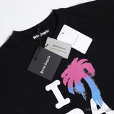 PALM ANGELS I Love PA Black T-Shirt - Photo 4