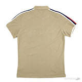 Gucii Beige Cotton Jersey Polo Shirt With Web (Dot Perfect) - Photo 5