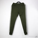 Adidas Pants Olive White Stripe Track Joggers - Photo 2