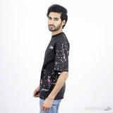 OFF-WHITE X Marais Splatter Print Black T-Shirt - Photo 8