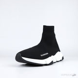 Bale*ciaga Speed 2.0 Graffiti Recycled Knit Black White - Photo 2