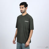 Off-White Olive Cotton Crew Neck T-Shirt (Economy Batch) - Photo 3