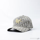 Dior Golden Monogram Logo Grey Cap - Photo 1
