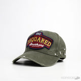 Dsquared Canadian Brothers Logo Olive Cap - Photo 1