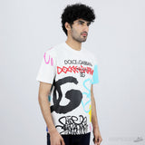 D&GG Spray-Paint Graffiti Print T-Shirt - Photo 3