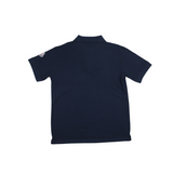 Moncler Dark Blue Logo Motif Polo T-Shirt - Photo 2