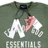 ESSENTIALS Jersey Crewneck Olive Tee - Photo 2