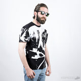 Celine Homme Tie-Dyed Logo Print T-Shirt - Photo 6