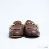 Gucci Princetown furr Loafers Bordeaux - Photo 12