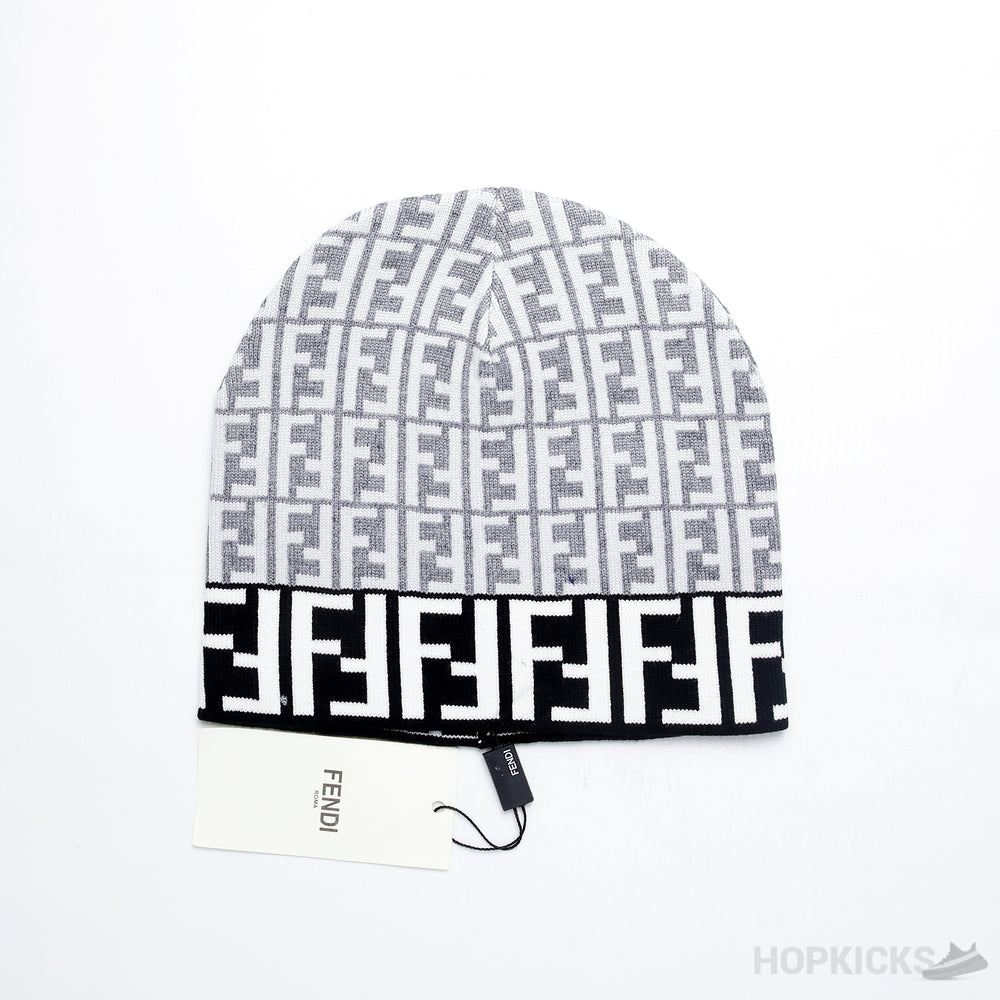 Fendi FF Logo Grey Beanie