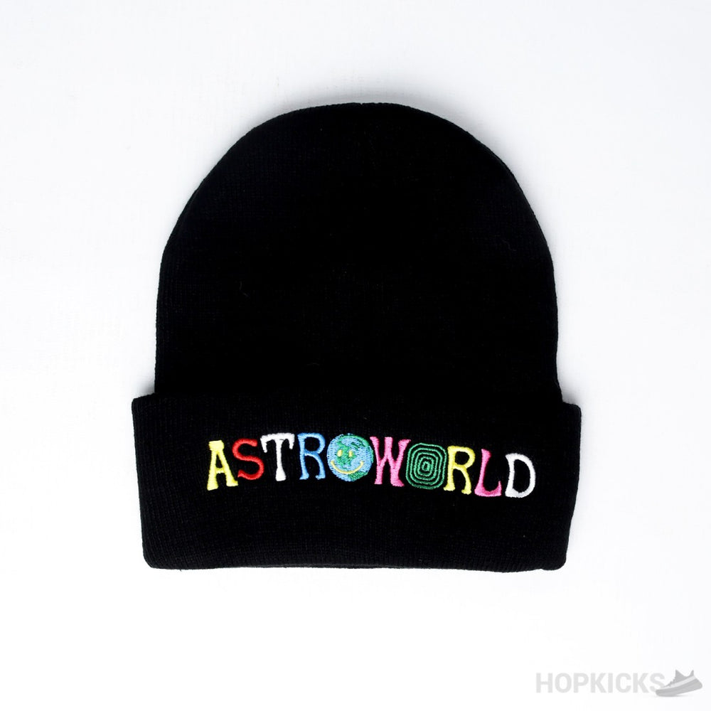 Astroworld Beanie Embroidery Black