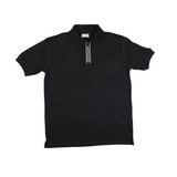 Moncler Logo Black Motif Polo Shirt - Photo 1