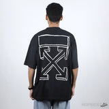 Off White Outline Arrow T-Shirt Black White - Photo 1