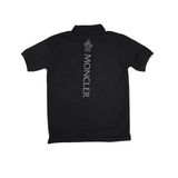 Moncler Logo Patched Plain Black Polo Shirt - Photo 3