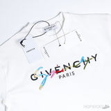 Givenchy Paris Embroidered Logo T-Shirt White - Photo 3