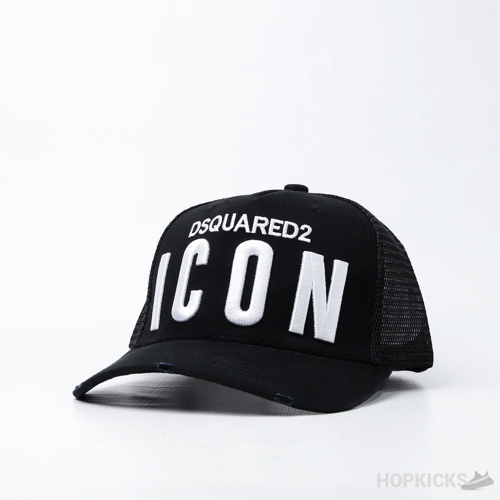 DSQ2 Icon Embroidered Baseball White Logo Cap