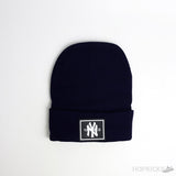 New York Yankees Patch Logo Navy Beanie - Photo 1