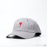 AMI Paris Gray Baseball Cap - Photo 1