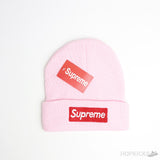 Supreme New Era Box Logo Pink Beanie - Photo 1