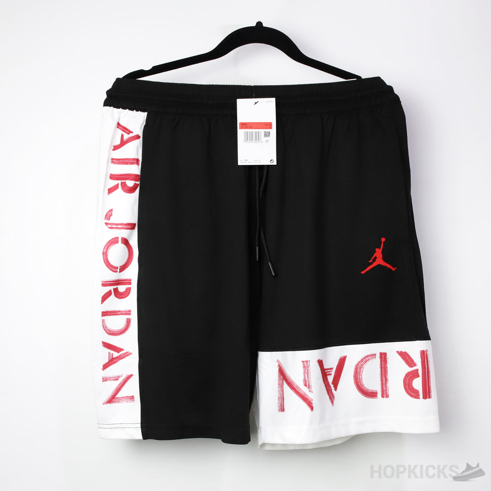 Air Jordan Red Logo Black Shorts