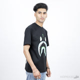 Bape Zip Shark Face Black T-Shirt - Photo 3