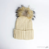 Moncler Beige Beanie With Pom Pom - Photo 2