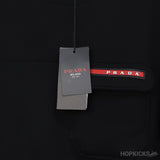 Prada Red Logo Patch Pocket Black Sweatshirt - Photo 4