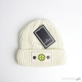 Stone Island Badge Woolen Beanie Beige - Photo 1