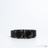 F*rragamo Gancini Buckle Black Belt - Photo 1