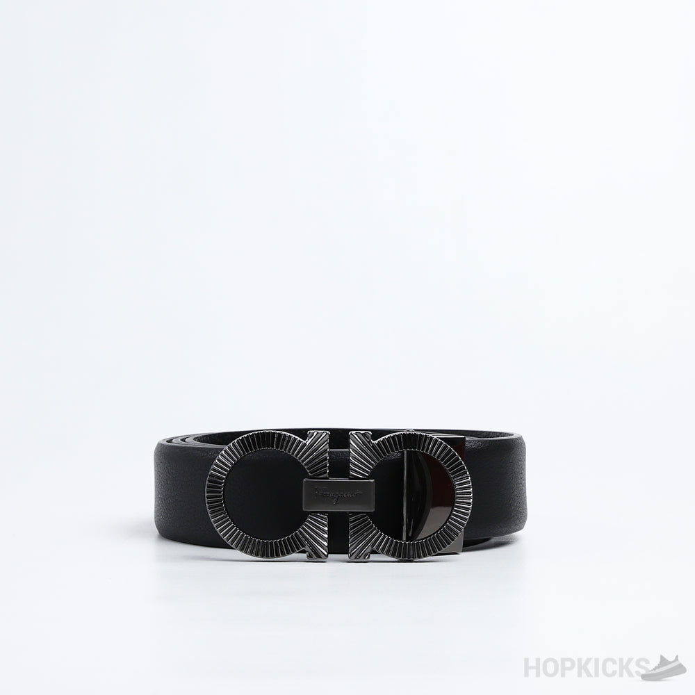 F*rragamo Gancini Buckle Black Belt