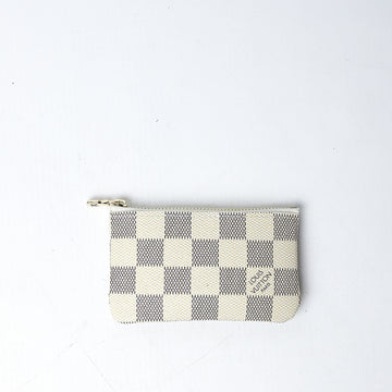 Louis Vuitton Key Pouch Damier Azur White Blue (Dot Perfect)