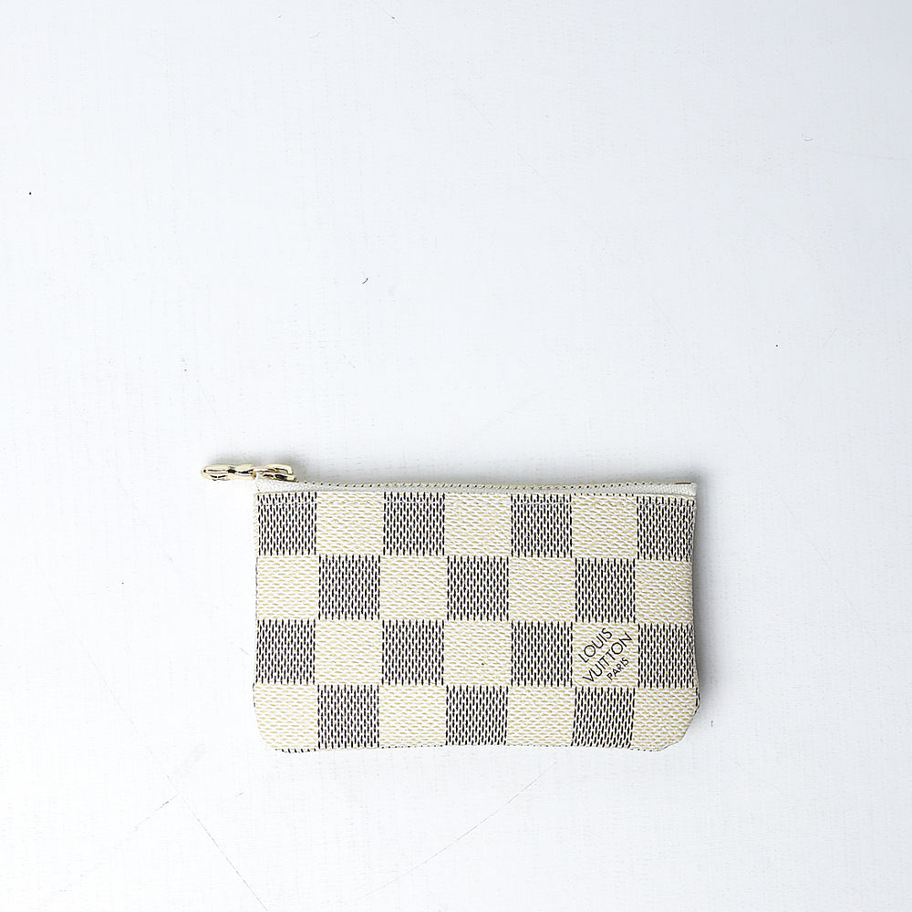 Louis Vuitton Key Pouch Damier Azur White Blue (Dot Perfect)